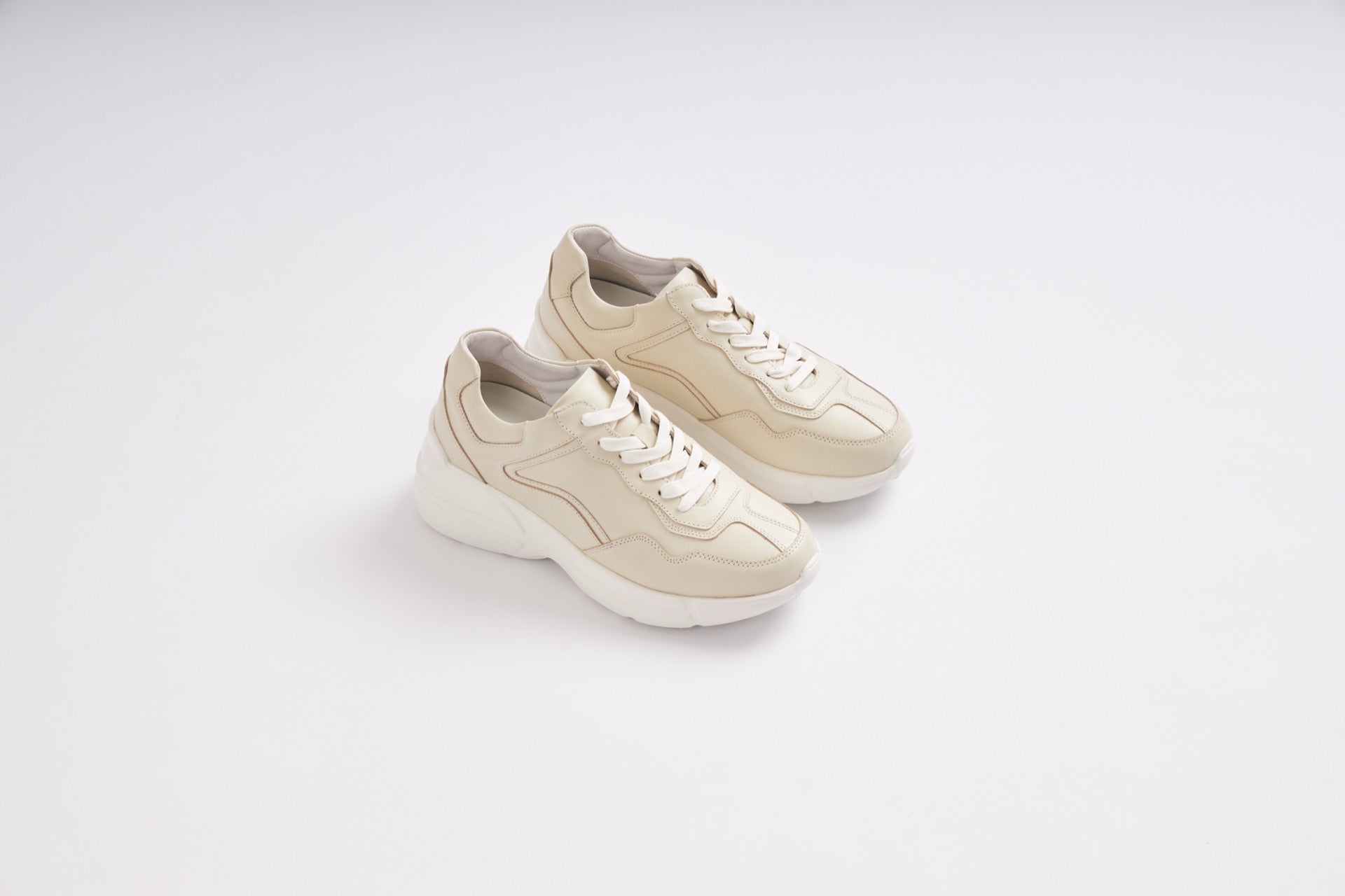 Chunky Sneakers Biege 8cm