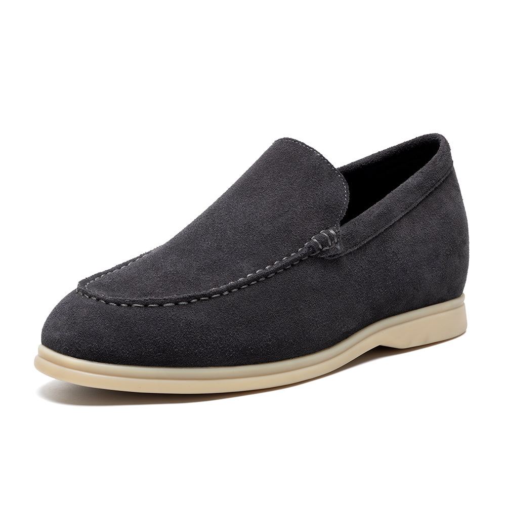 Suede Loafer 5cm (Charcoal)