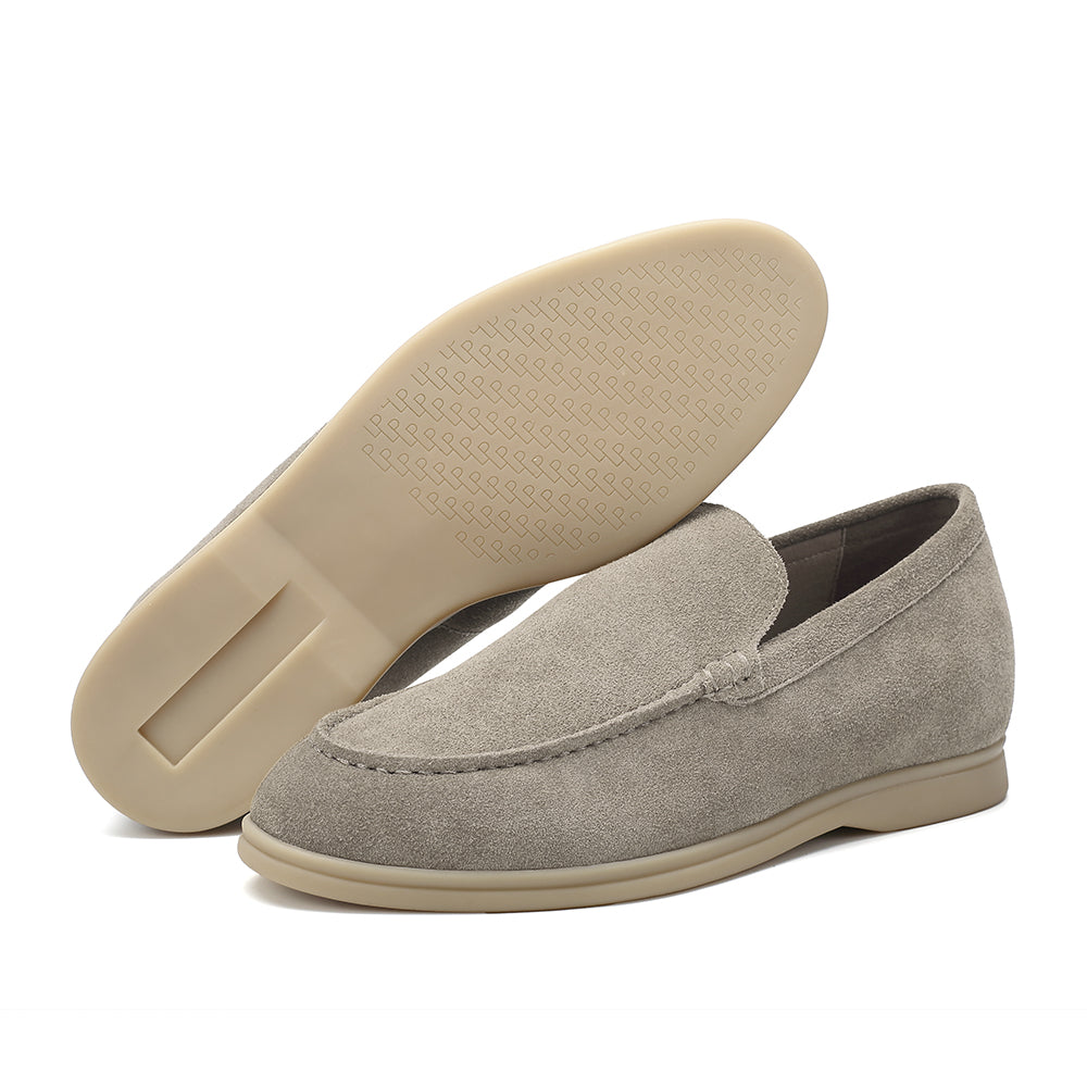 Suede Loafer 5cm (Taupe)