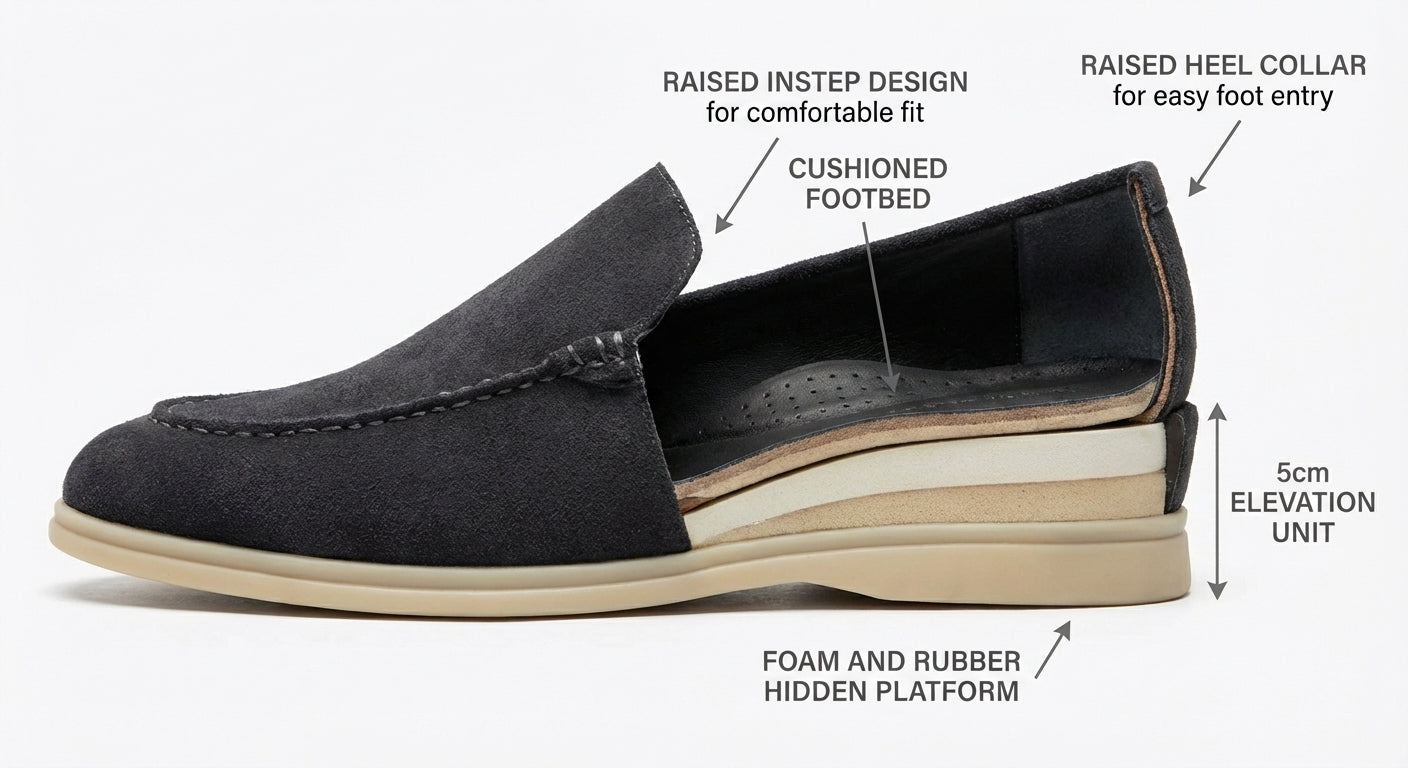 Suede Loafer 5cm (Mocha Mousse)