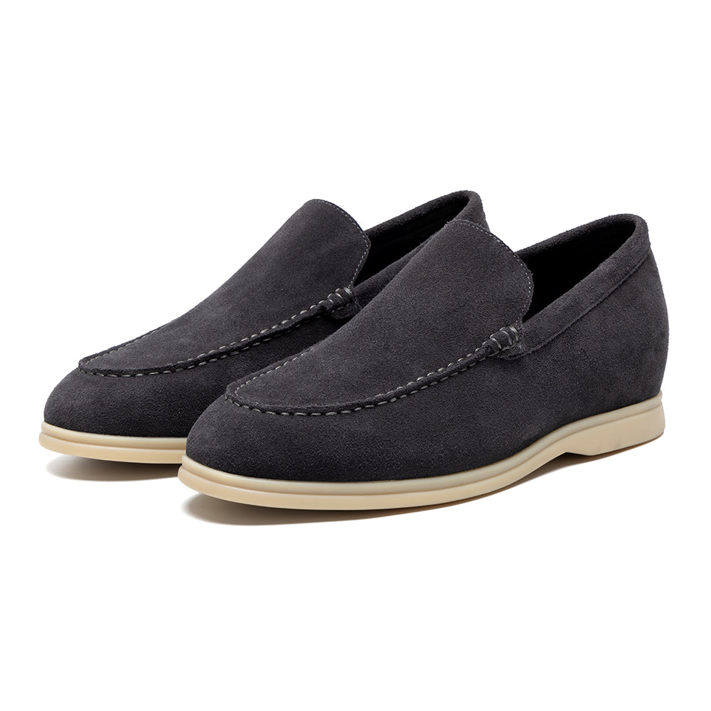 Suede Loafer 5cm (Charcoal)