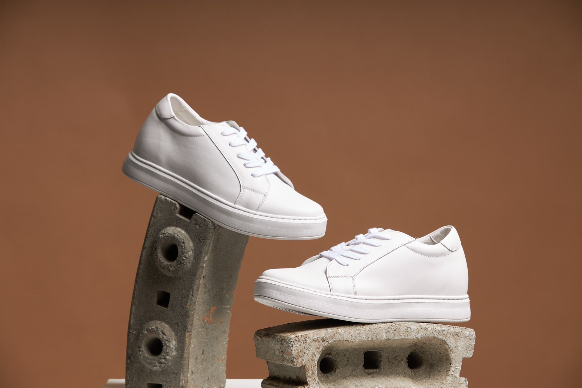 Cotton White Sneakers 6cm