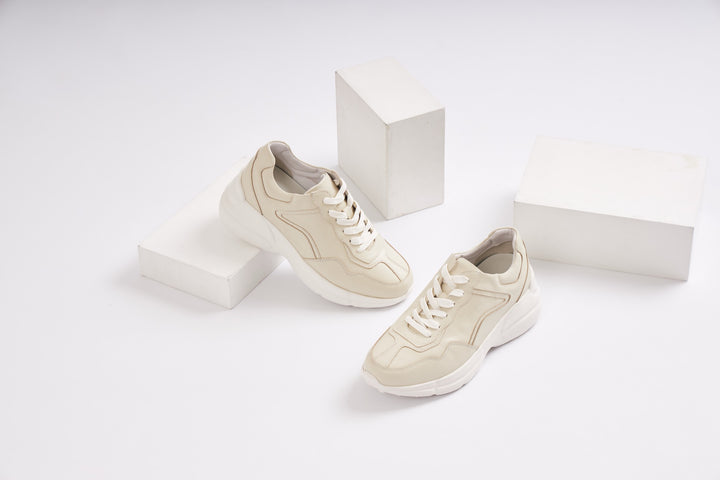 Chunky Sneakers Biege 8cm