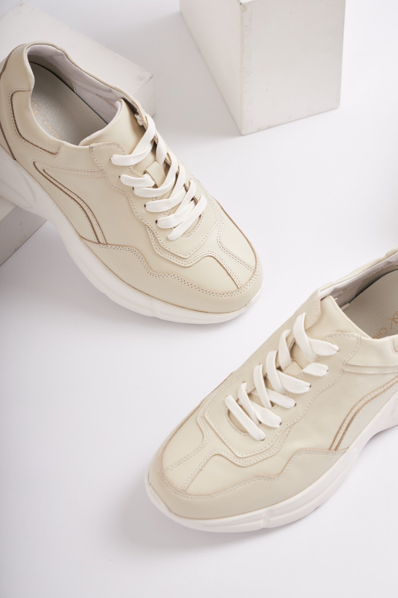 Chunky Sneakers Biege 8cm